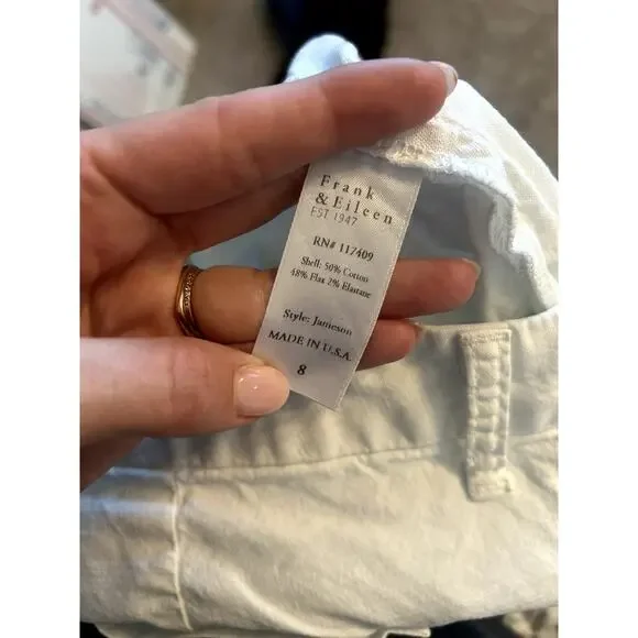 Frank and Eileen Jameson Utility Jogger White Linen - Picture 7 of 8